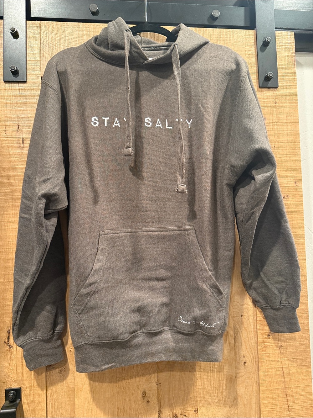 Stay Salty Hoodie Sweatshirt - Brown